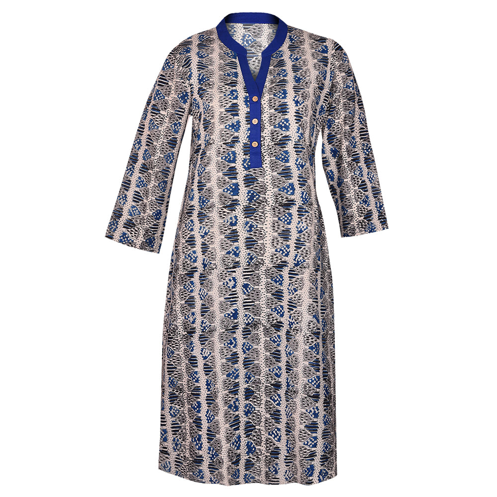 Kalamkari Handblock Block Printed Indigo Kurta