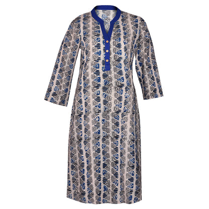 Kalamkari Handblock Block Printed Indigo Kurta