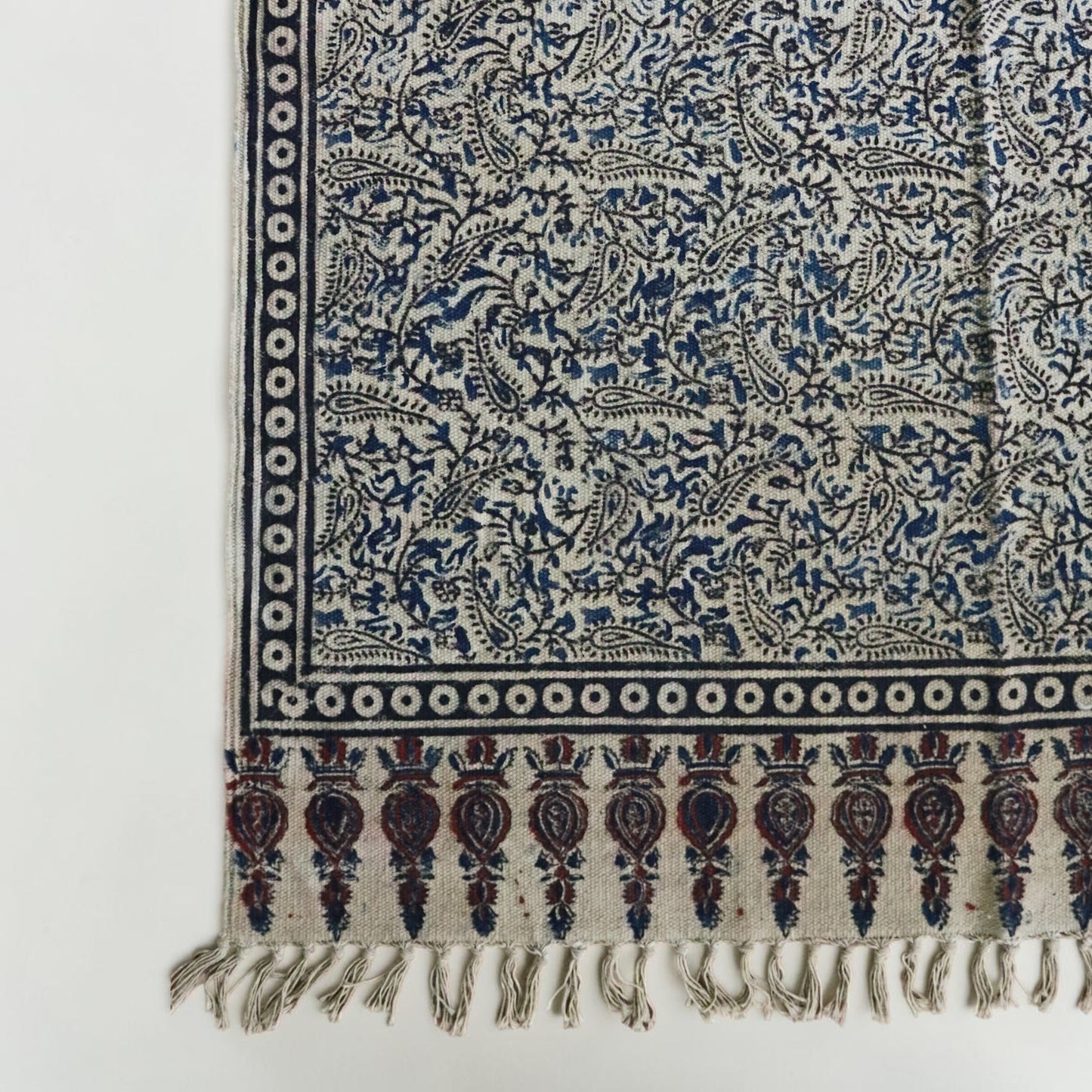 Harini Kalamkari Block Printed Cotton Dhurrie