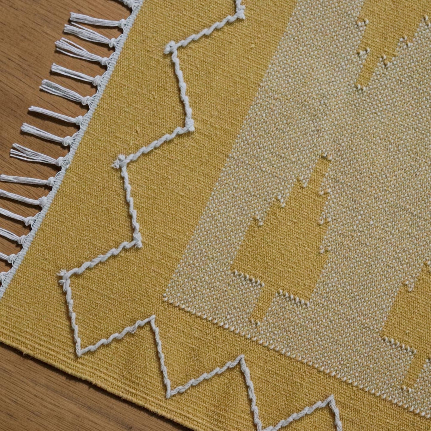 Ocra Woven Cotton Dhurrie