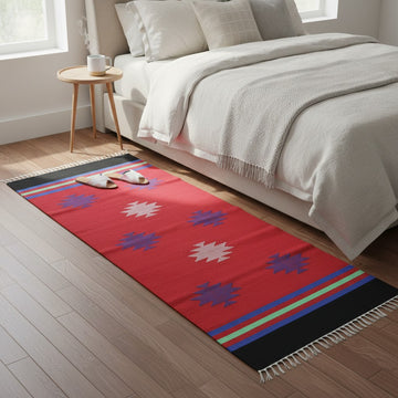 Red & Blue Dhurrie Runner