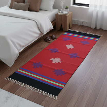 Red & Blue Dhurrie Runner